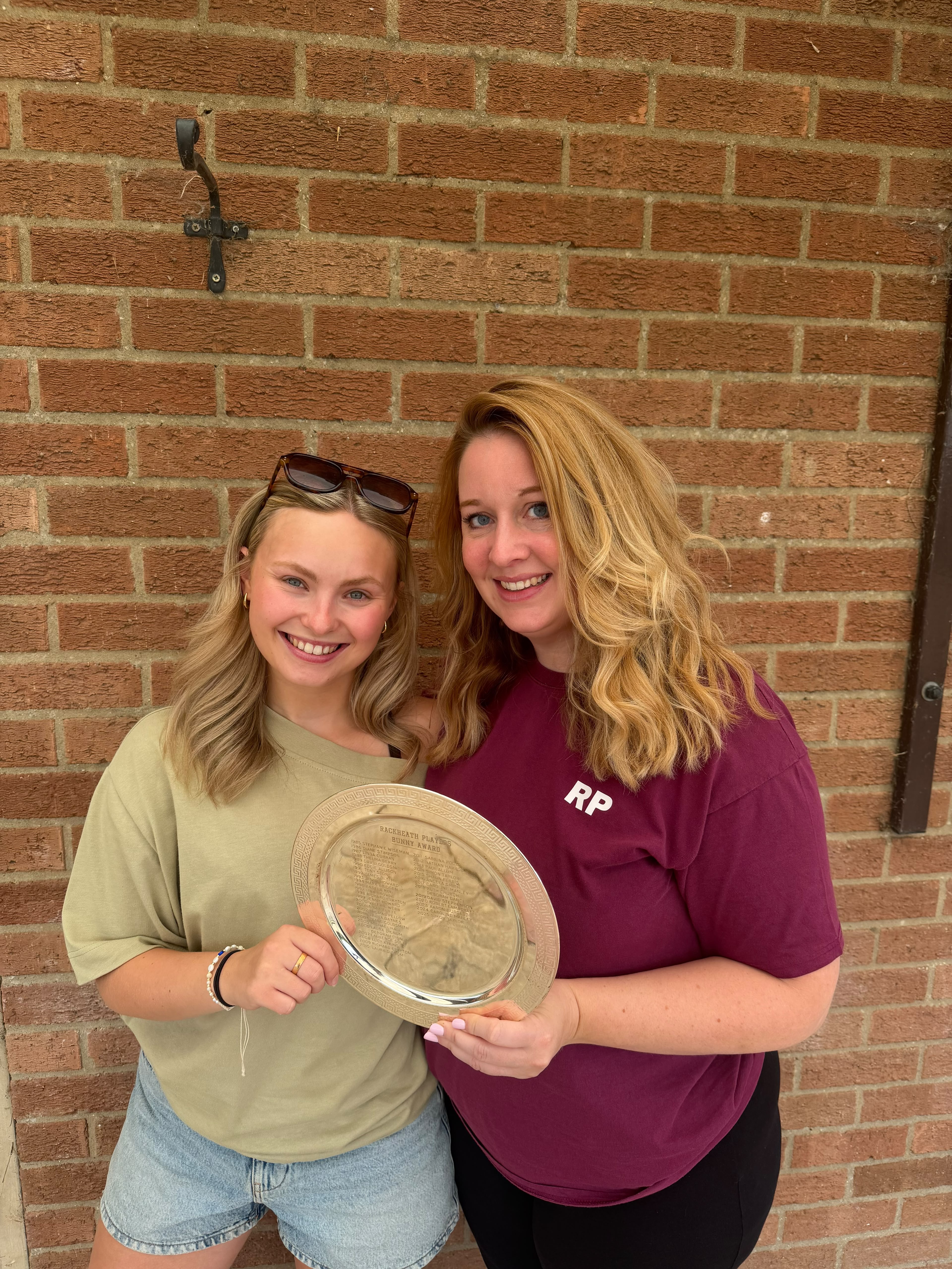 L&G holding the award plate